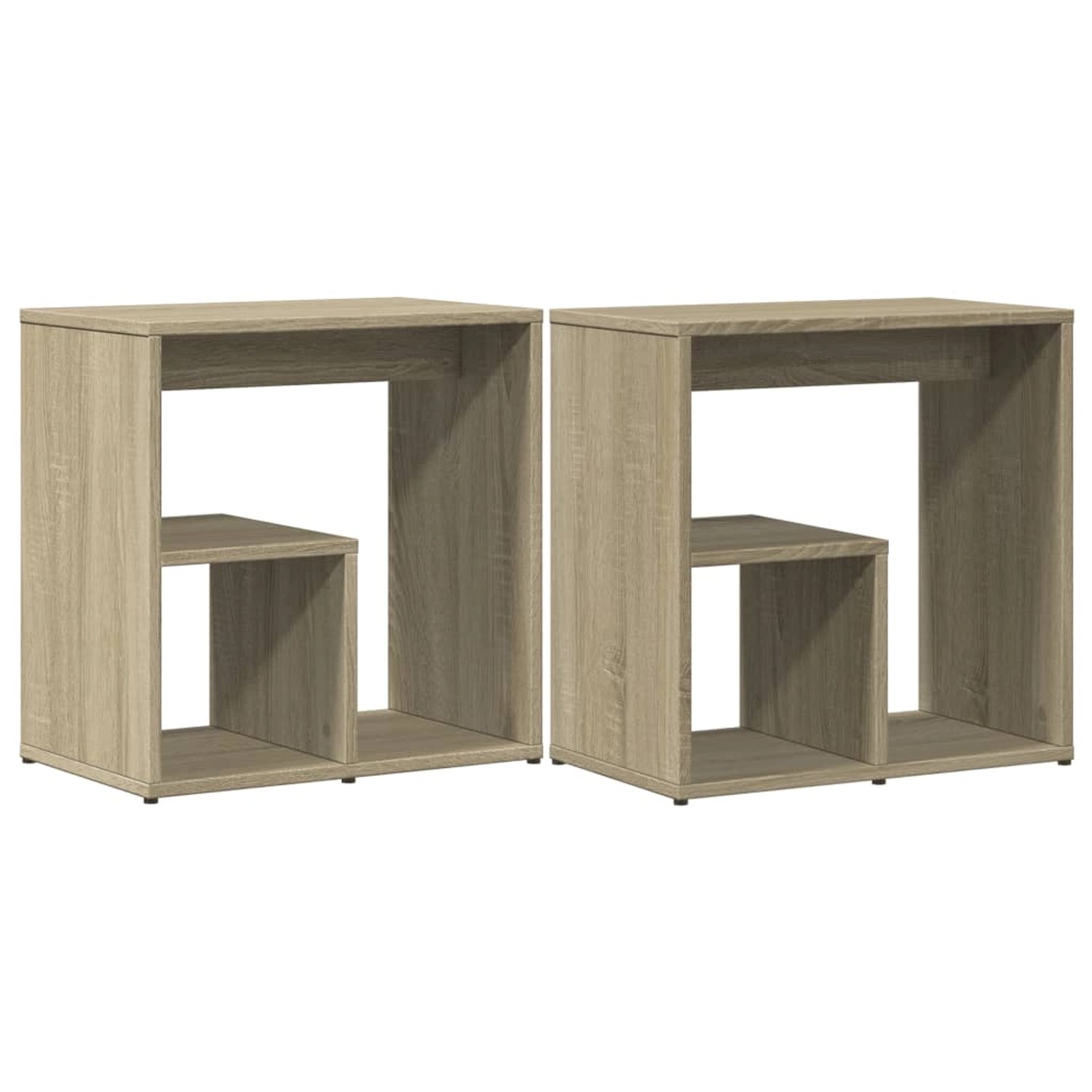 vidaXL Beistelltische 2 Stk Sonoma-Eiche 50x30x50 cm Holzwerkstoff 840560 günstig online kaufen