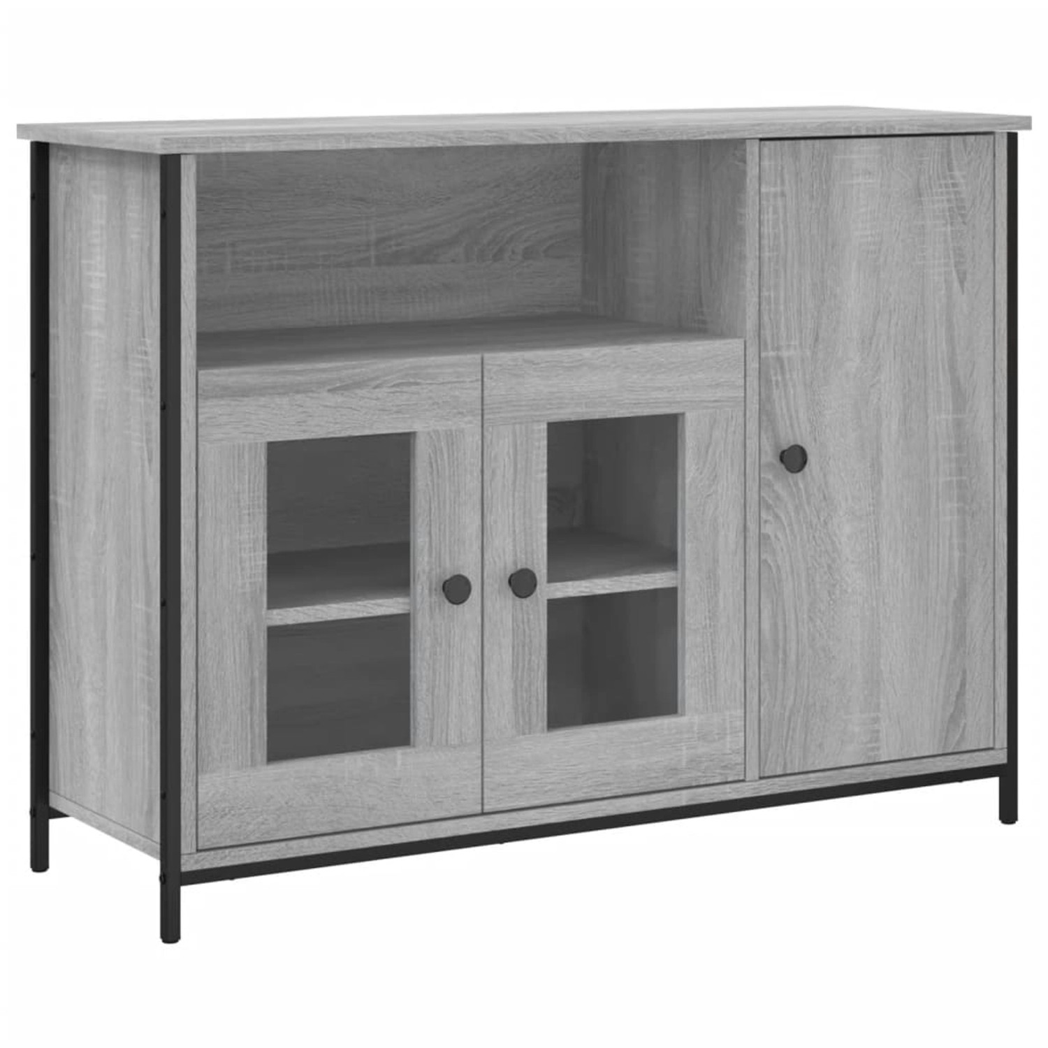 vidaXL Sideboard Grau Sonoma 100x35x75 cm Holzwerkstoff 835512