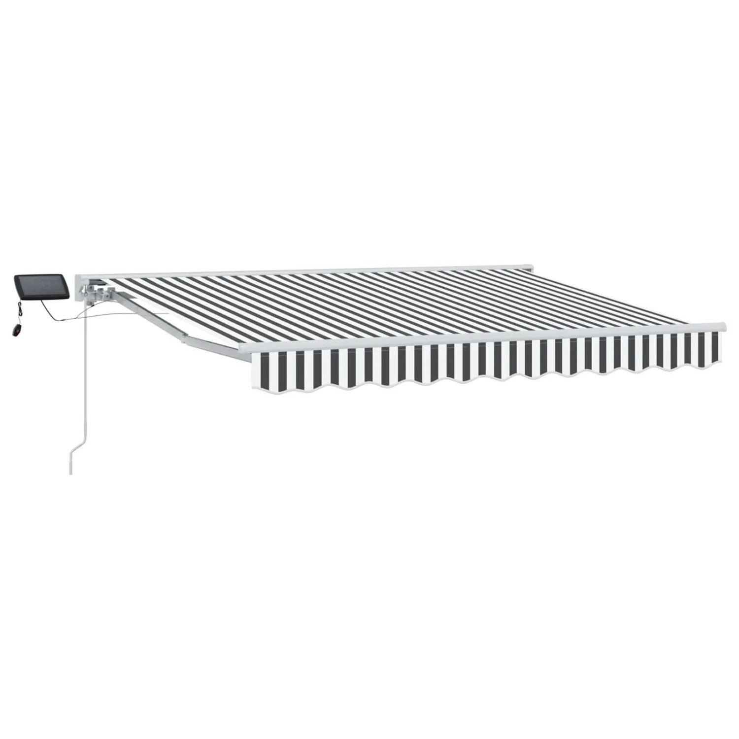 vidaXL Manueller Markisenrahmen mit LEDs Anthrazit und Weiß 2,5 x 2 m 3420503