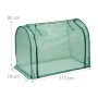 Relaxdays Foliengewächshaus Stahl Kunststoff Transparent Dunkelgrün Mit Tür 80 cm x 113 cm x 70 cm_4