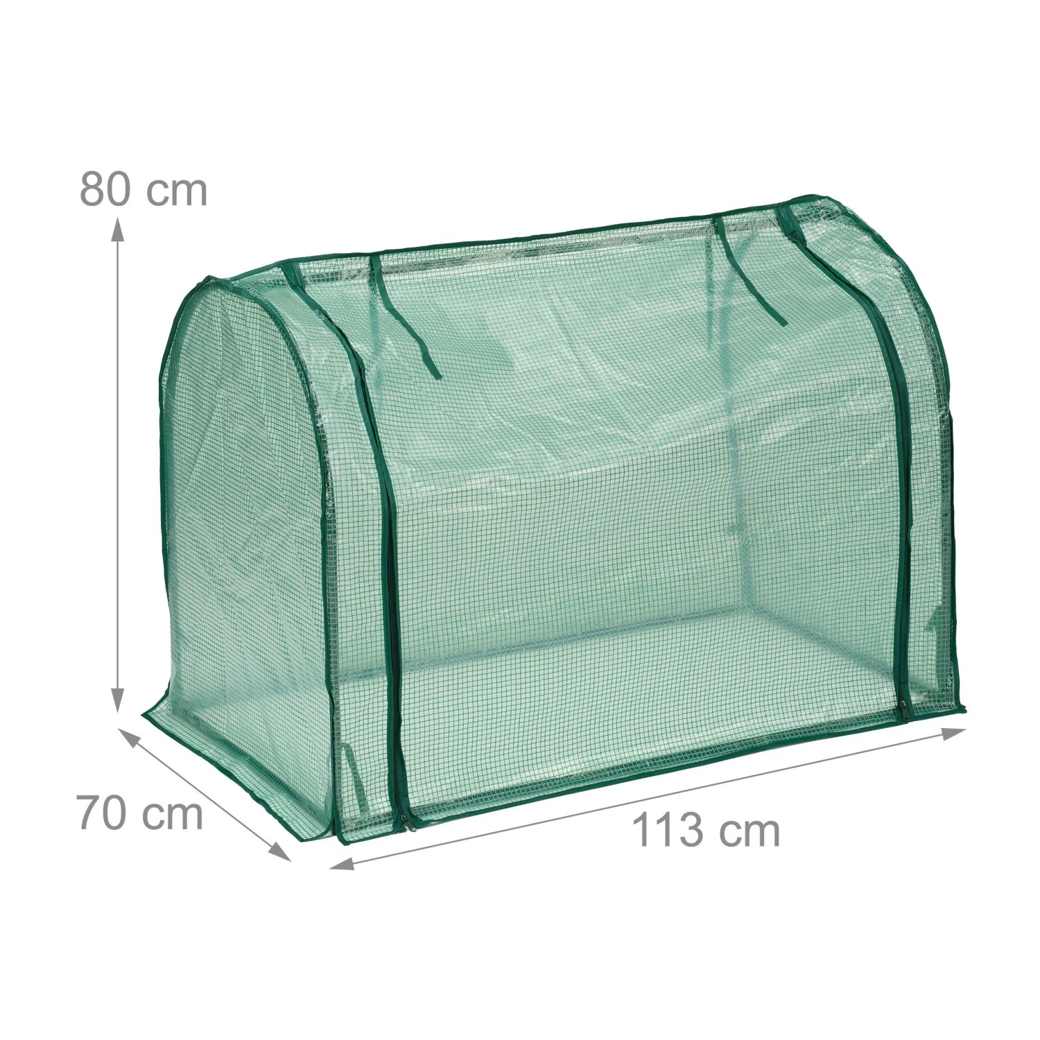 Relaxdays Foliengewächshaus Stahl Kunststoff Transparent Dunkelgrün Mit Tür 80 cm x 113 cm x 70 cm_4