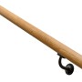 Treba Handlauf-Set H28, 150 cm, Eiche lackiert mit schwarzer Halterung.
