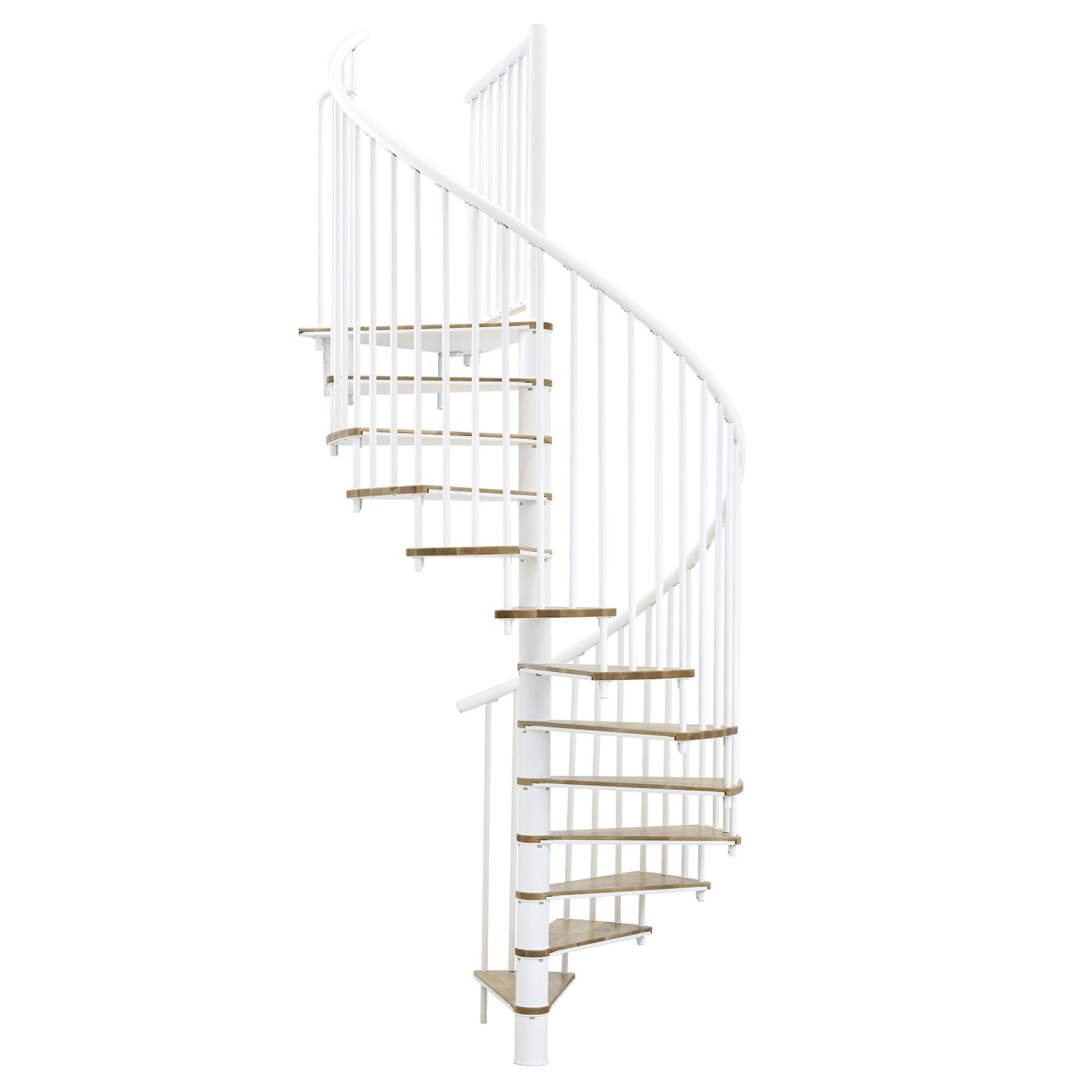 Minka Spindeltreppe Switch Ø 160 cm Eiche Weiß günstig online kaufen
