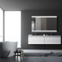 DSK Design LED-Lichtspiegel Black Stark, 120x70 cm, im modernen Badezimmer.