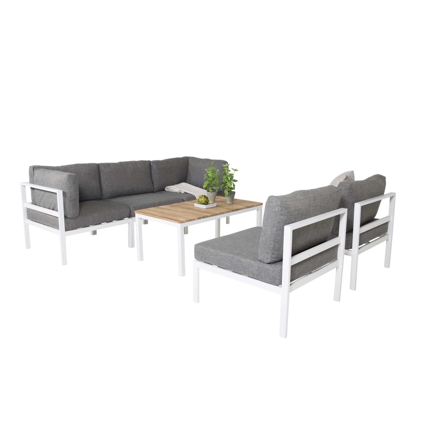 ebuy24 Brasilia1 Lounge-Set 2 Teile Weiß