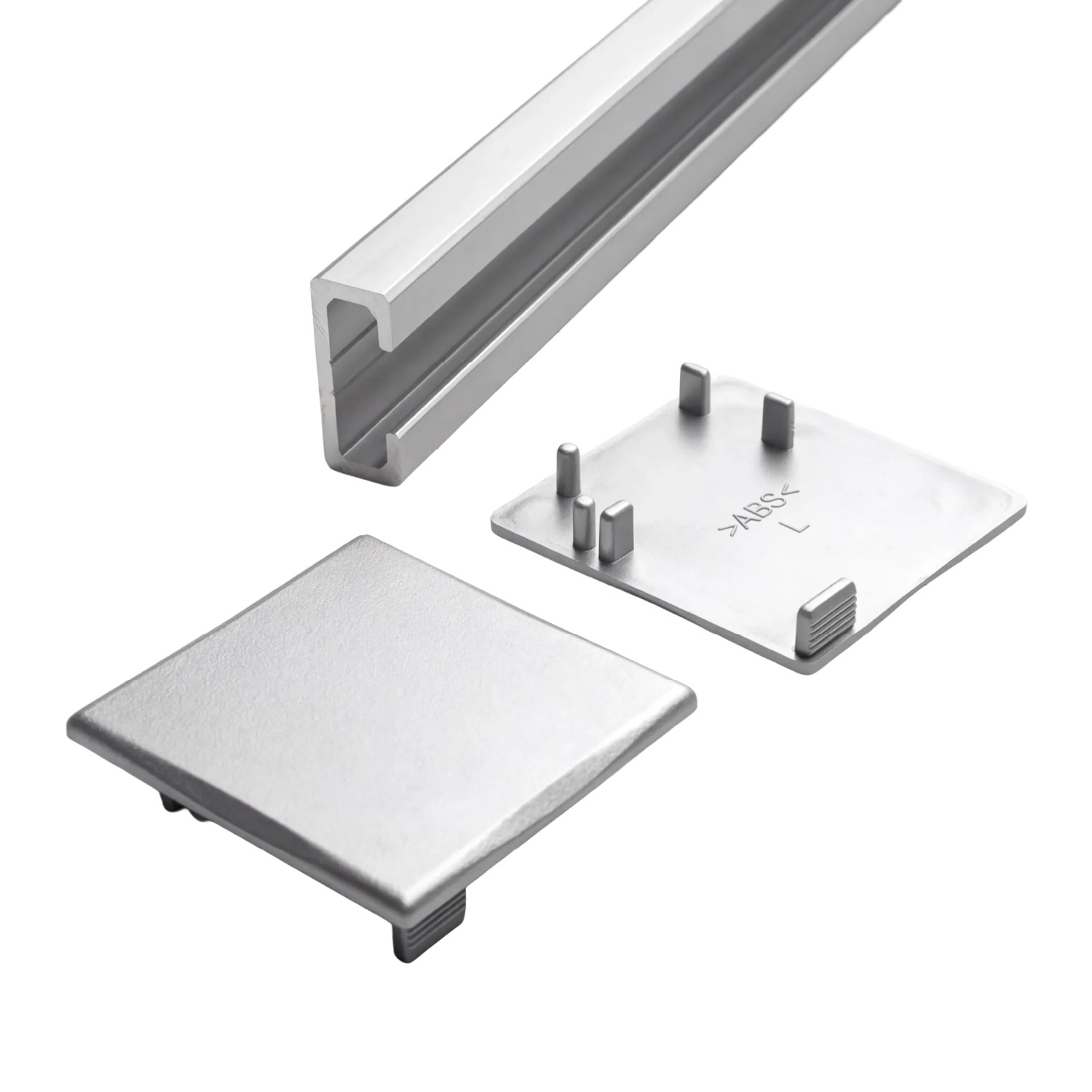 Doorlegro Distanzprofil-Set EasySlide 65 Silber 1 cm x 200 cm x 6,5 cm 3 Stk.