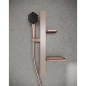 Ideal Standard Brausekombination Rosé mit 2-Funktions-Handbrause und Ablagen.