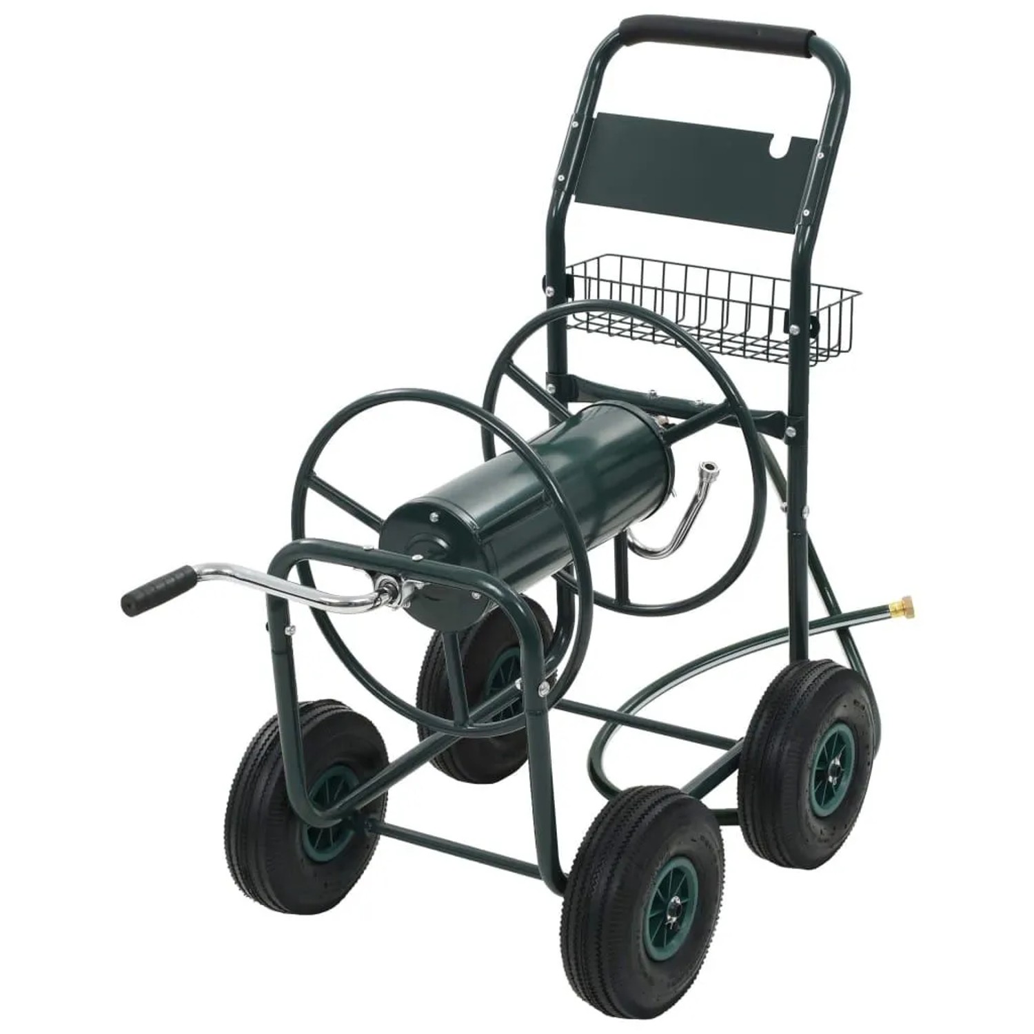 vidaXL Gartenschlauchwagen mit Schlauchanschluss 75 m Stahl 143777