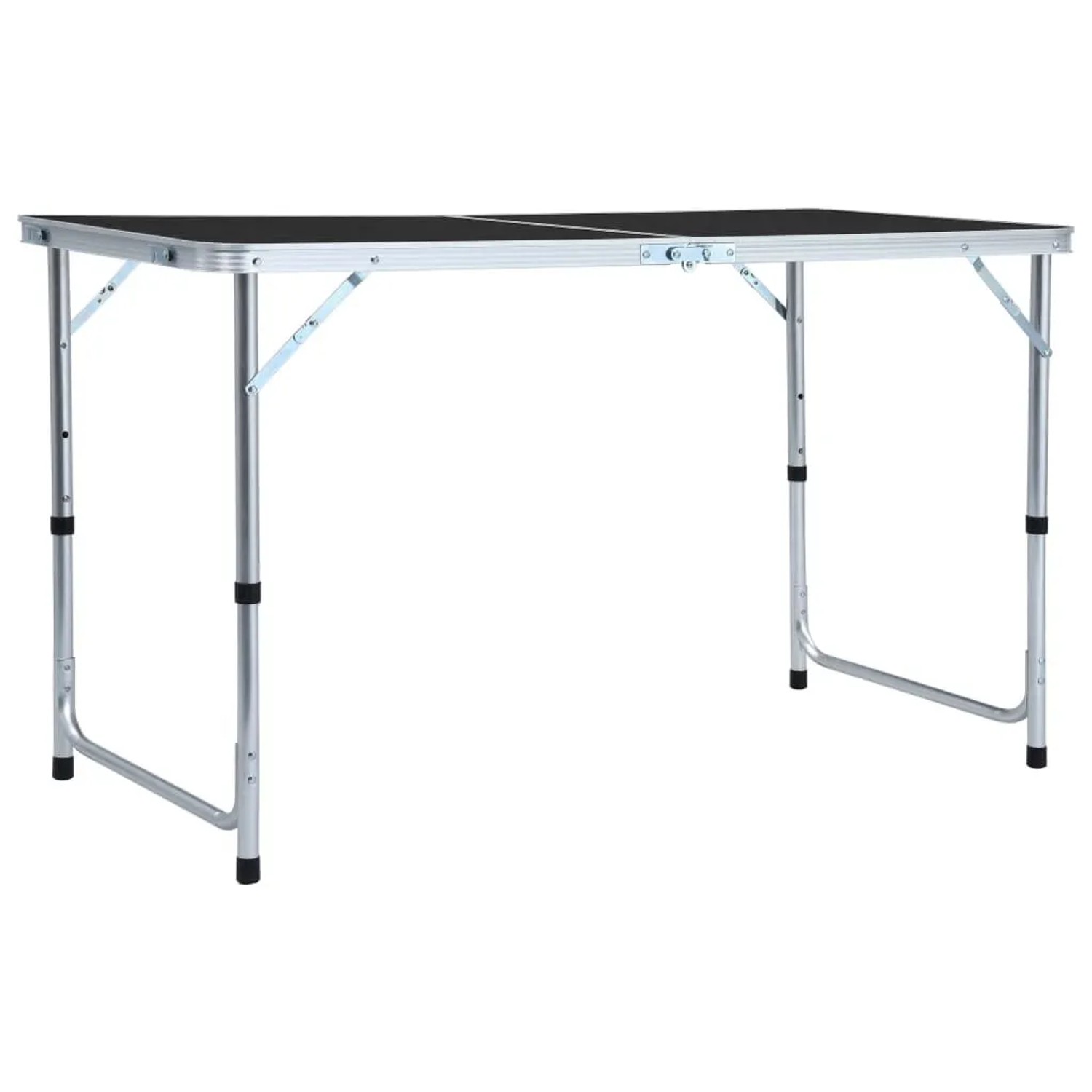 vidaXL Campingtisch Klappbar Grau Aluminium 120x60 cm 48173