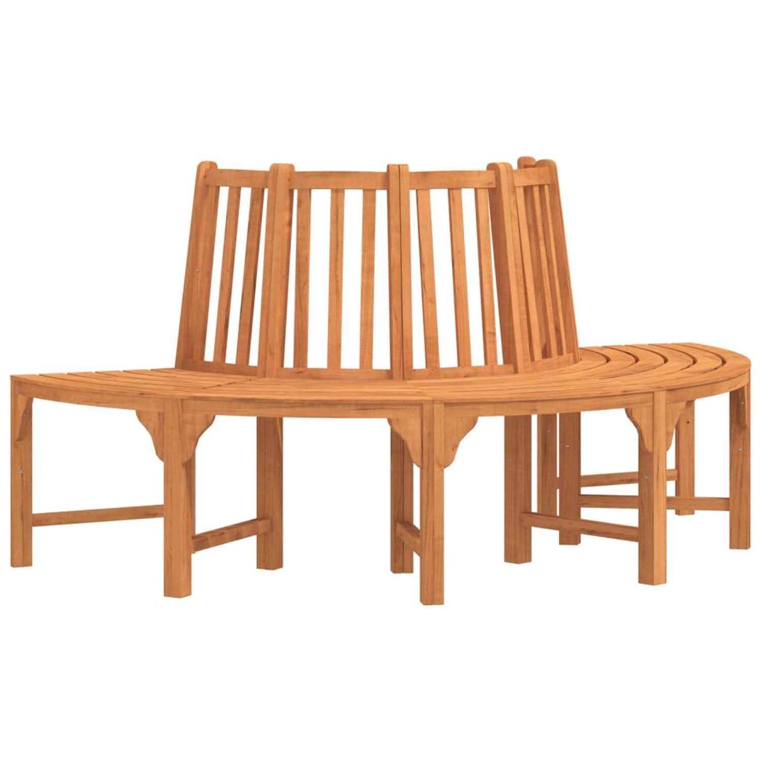 vidaXL Baumbank Halbrund Ø208 cm Massivholz Eukalyptus 362156