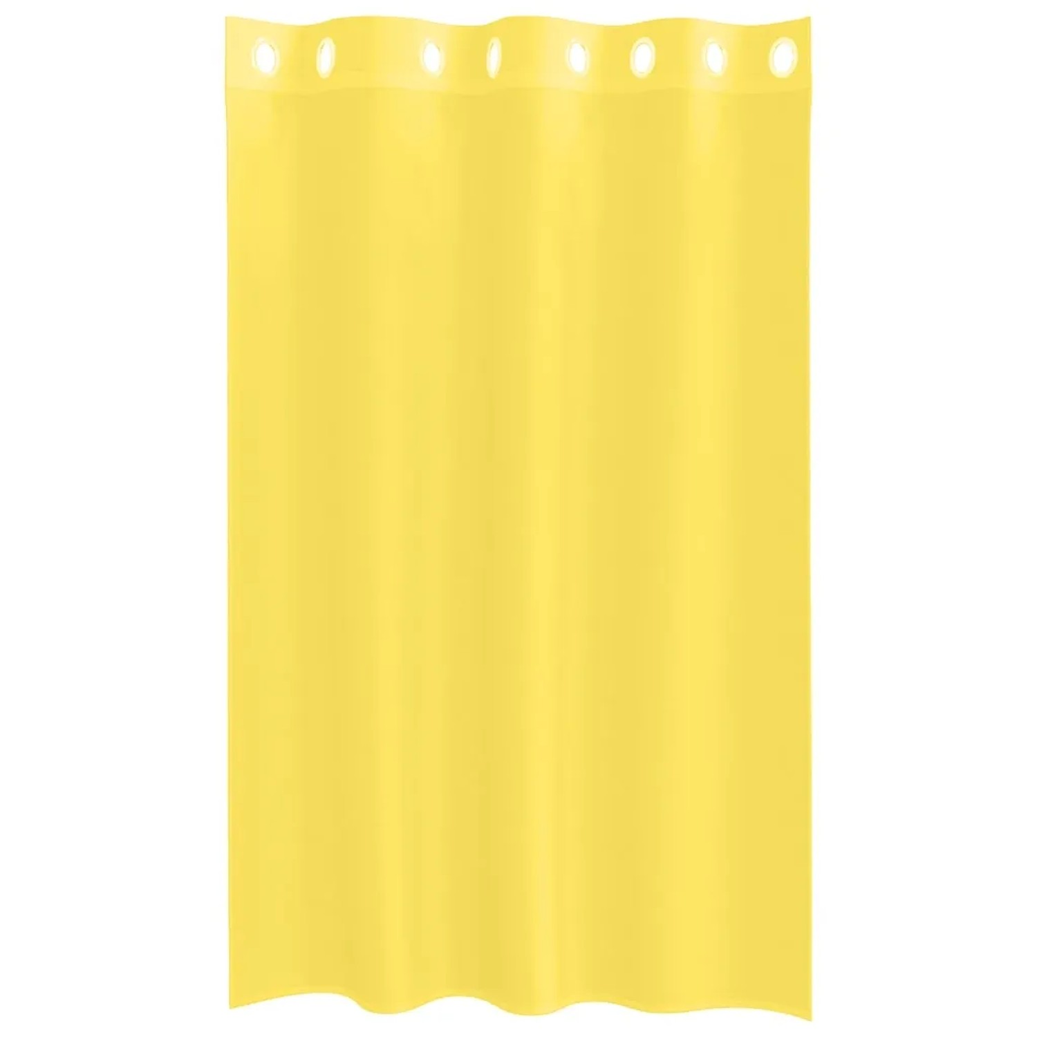 Gelbe Voile Vorhänge aus Polyester mit Ösen, halbtransparent, für Fenster. Modern und lichtdurchlässig.