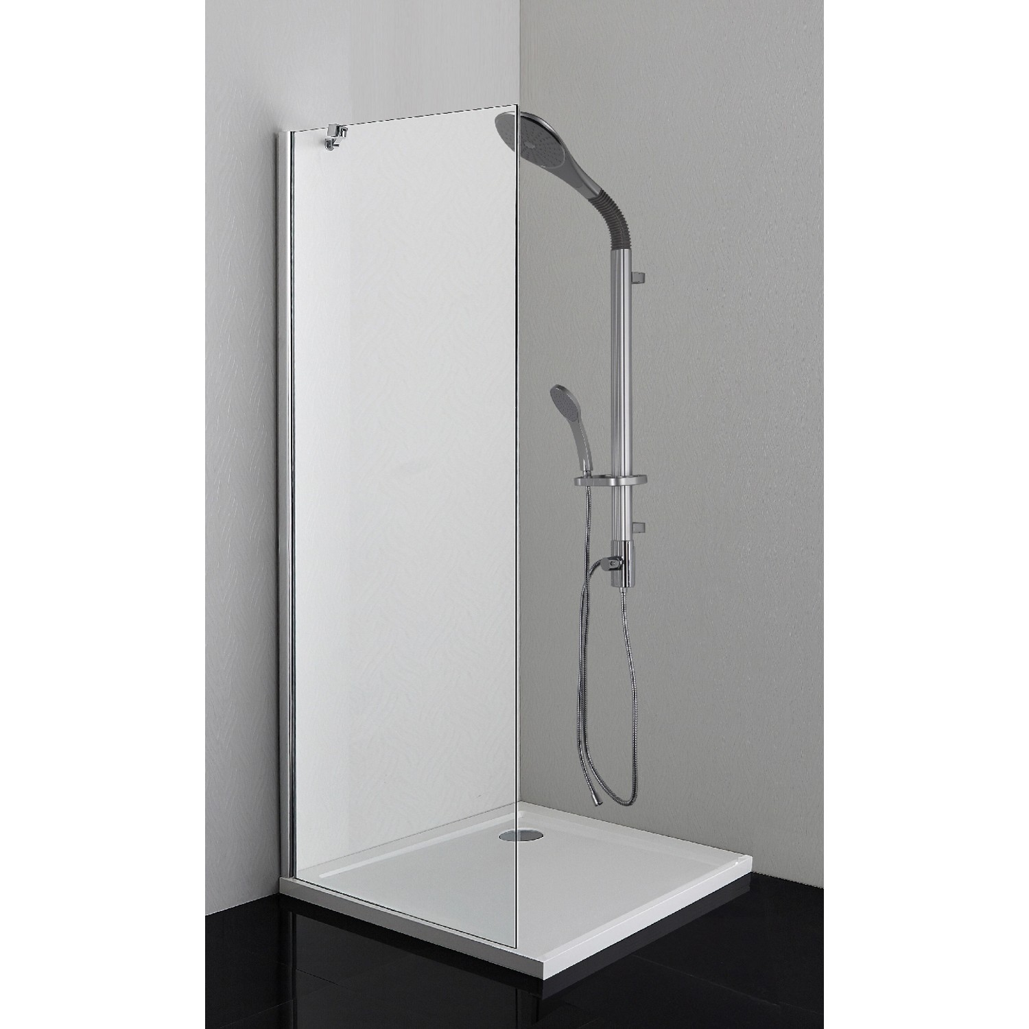 Seitenwand Sanoflex 6 mm Chrom 105 cm x 195 cm