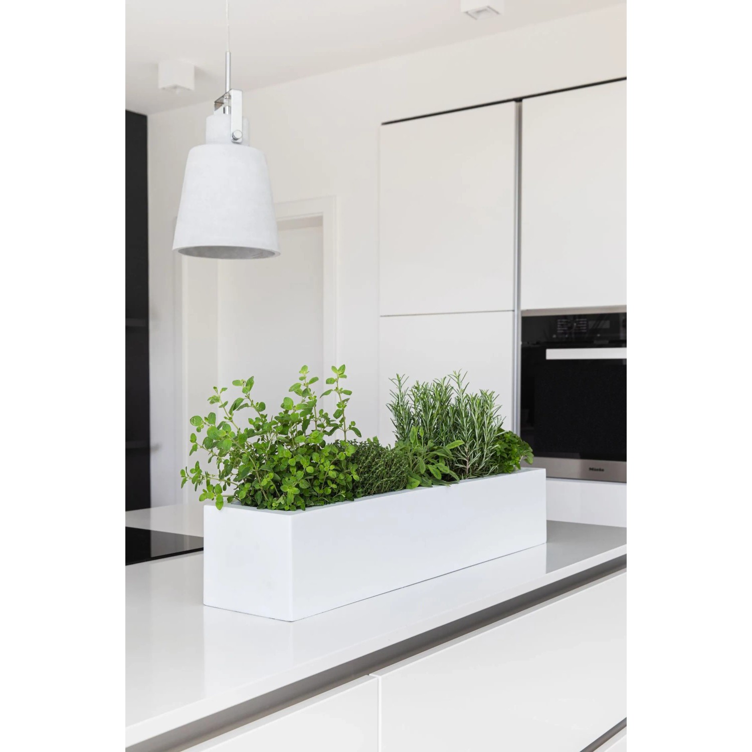 VIVANNO weier Blumenkasten Flobo Fiberglas 80 x 17 x 15 cm kaufen bei OBI