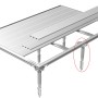 Biohort SmartBase Plus Zusatzpaket Zusatztür, silbernes Gartenhaus-Fundament mit Schraubfundamenten.