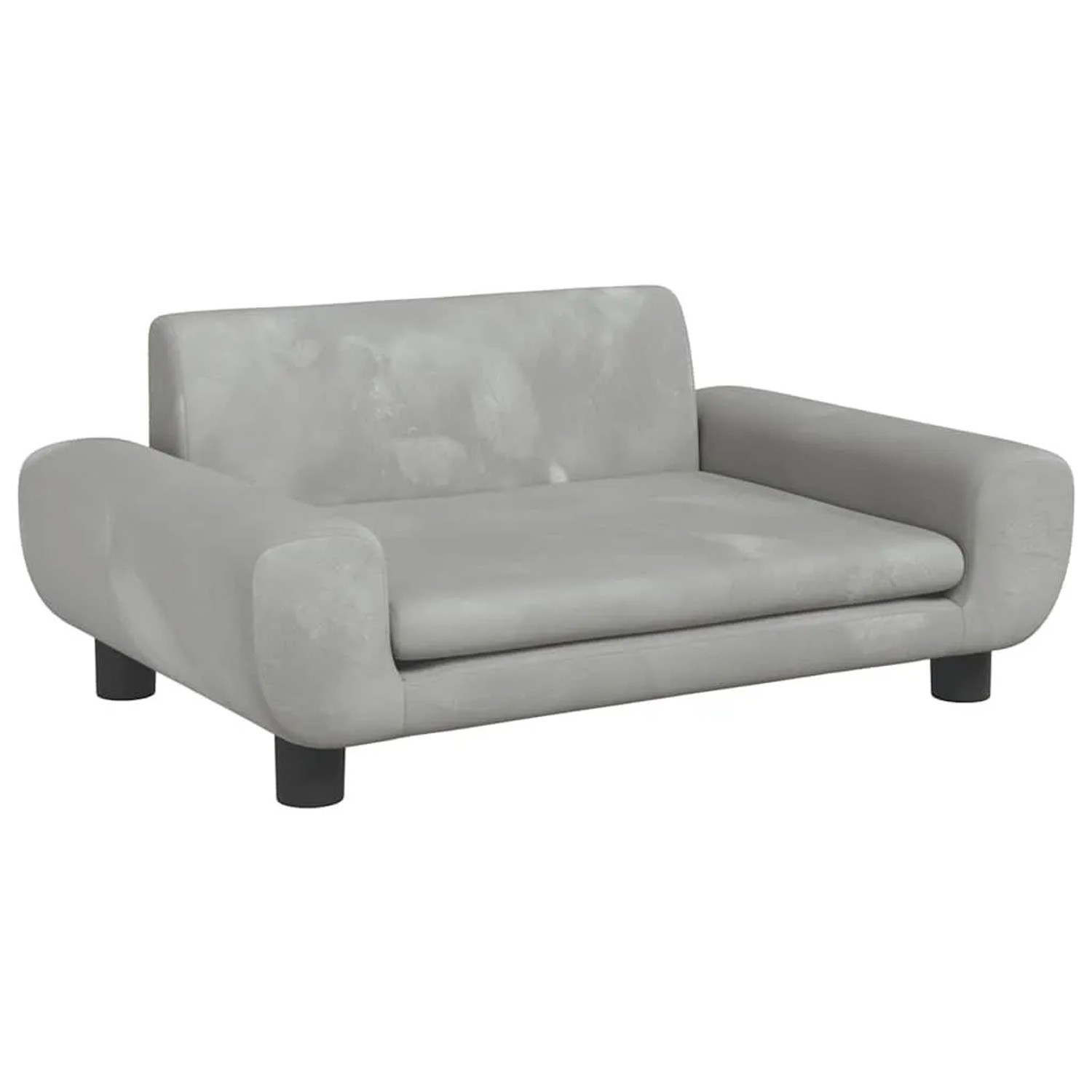 vidaXL Hundebett Hellgrau 70x45x33 cm Samt 171989
