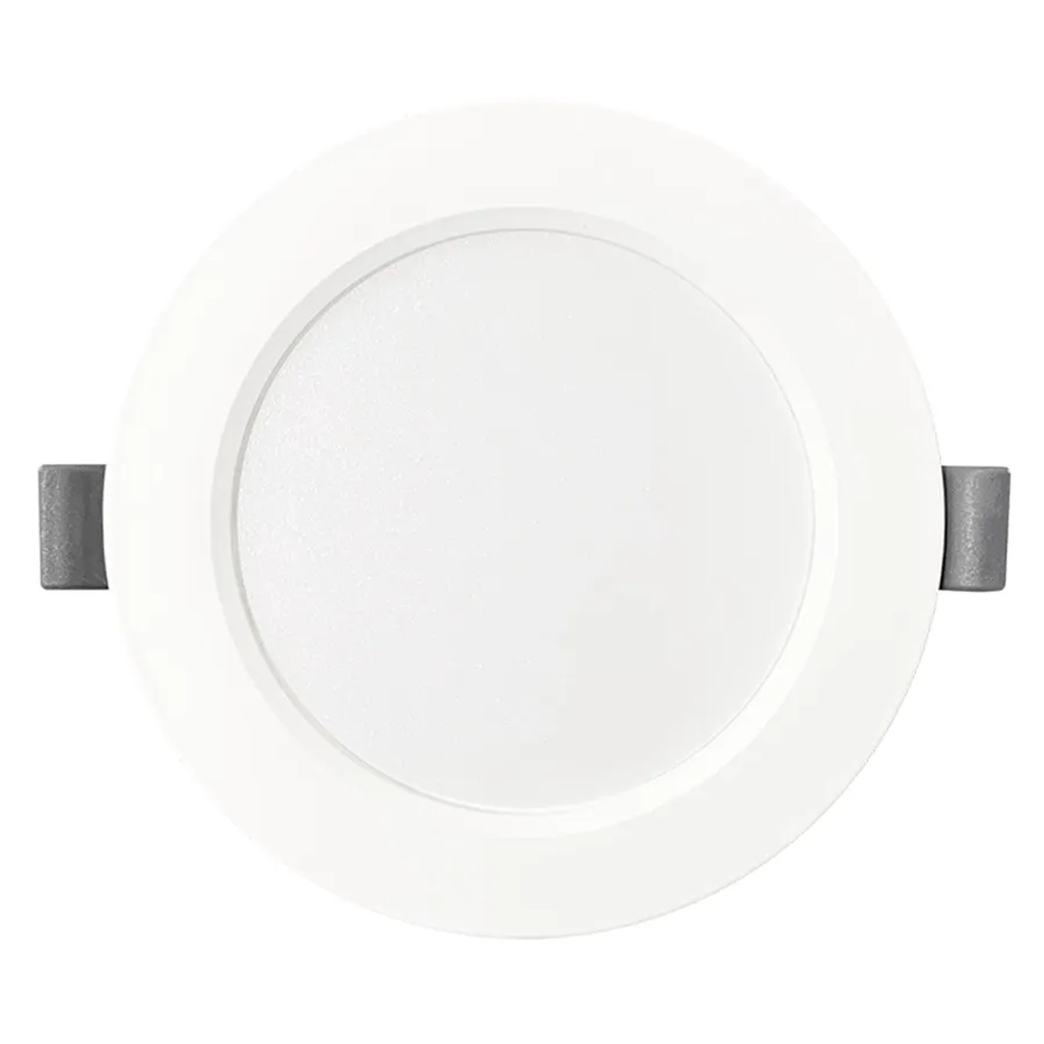 Runder, weißer LUXULA LED Einbaustrahler 18W mit einstellbarer Lichtfarbe für Deckenmontage.