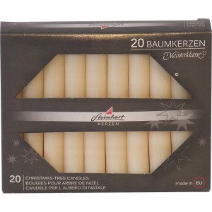 Baumkerzen in Champagner (20 Stück) für die Weihnachtsdekoration.