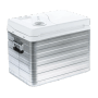 Mobicool Kühlbox MQ40A, 39 l, Weißaluminium, mit Tragegriff und geteiltem Deckel.