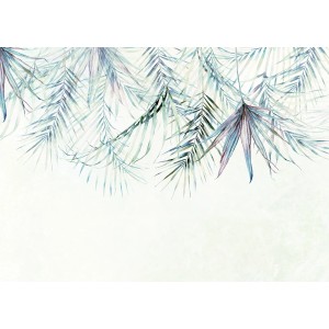Komar Vliestapete Palm Spring, Fototapete mit Palmenwedeln in Aquarelloptik.