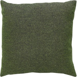 Grünes Andiamo Kissen Jenny, 40x40 cm, mit dezentem Fischgrätmuster. Dekokissen für Sofa, Bett oder Sessel.