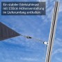 Detailaufnahme Sonnensegel Mast mit Höhenverstellung und Befestigung