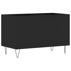Schwarzer vidaXL Plattenschrank (74,5x38x48 cm) aus Holzwerkstoff mit Eisenbeinen.