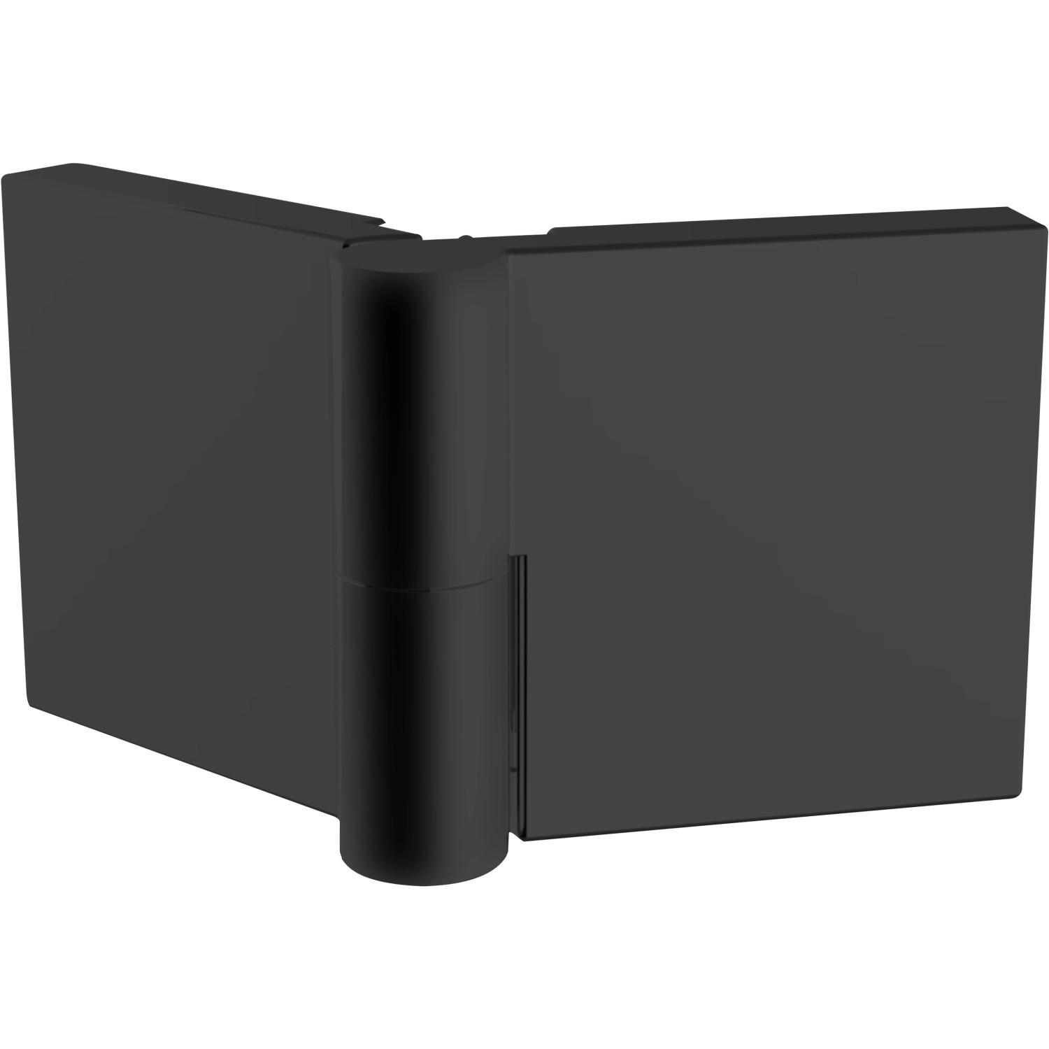 Schulte ExpressPlus Drehfalttür Eckeinstieg Garant 2.0, mattschwarze Duschtür im Detail.