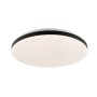 Smarte LED-Deckenleuchte Livio, RGB & CCT, weiß-schwarz, Ø 38,5 cm. Moderne Deckenlampe für Wohnräume.