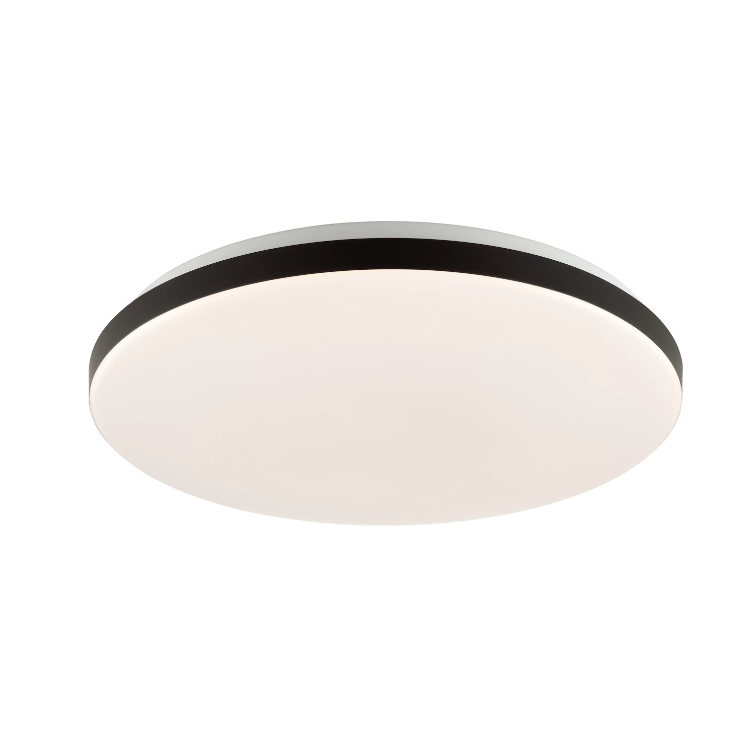 Smarte LED-Deckenleuchte Livio, RGB & CCT, weiß-schwarz, Ø 38,5 cm. Moderne Deckenlampe für Wohnräume.