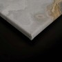 Leinwandbild in Marmor Optik Grau/Gold, Detailansicht der Leinwandstruktur. Wanddeko für Wohnzimmer.