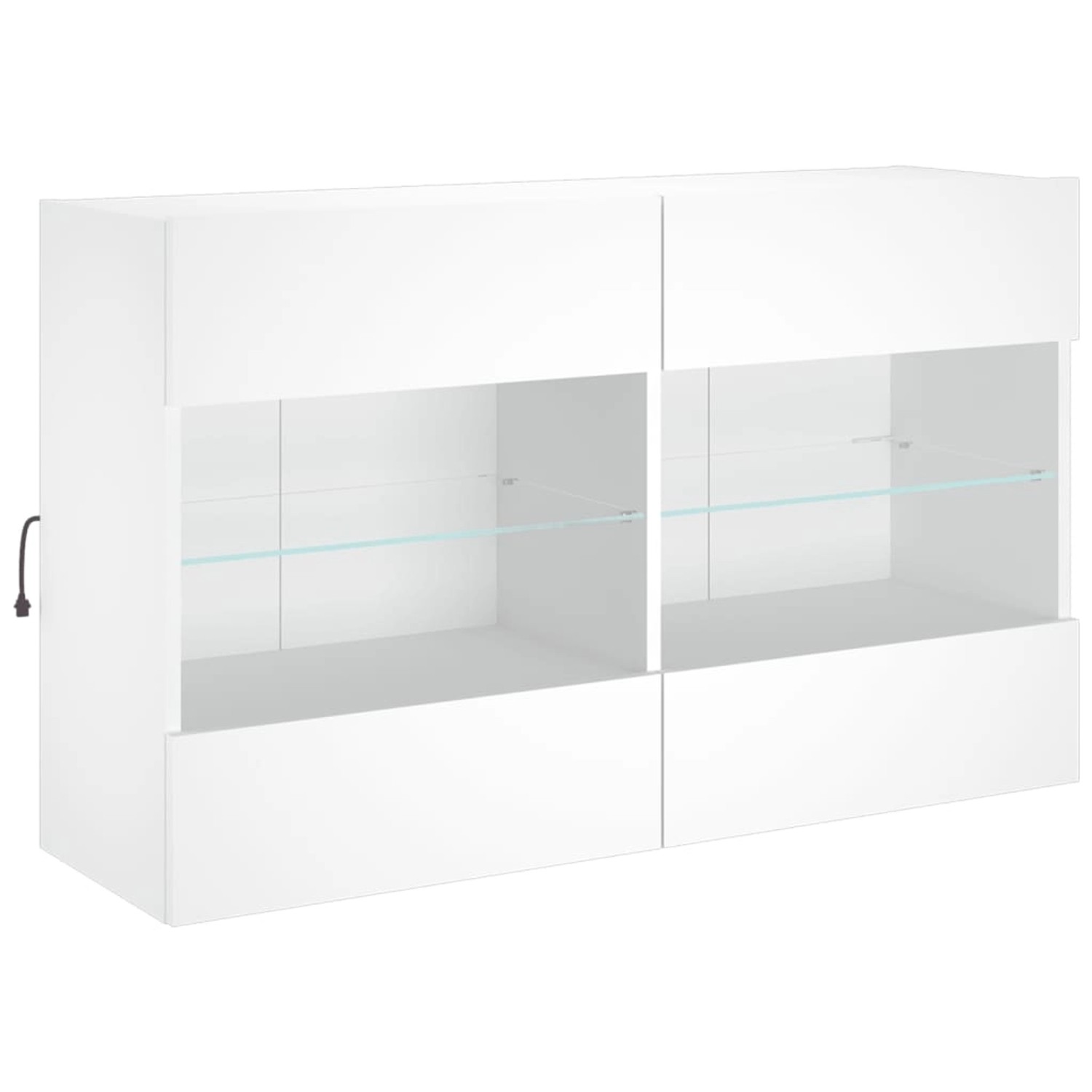 vidaXL TV-Wandschrank mit LED-Leuchten Weiß 98,5x30x60,5 cm 837106 günstig online kaufen