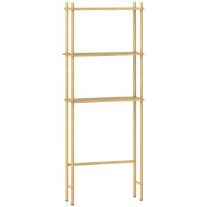 HOMCOM Toilettenregal Bambus 69L x 25,5B x 181H cm Naturholz