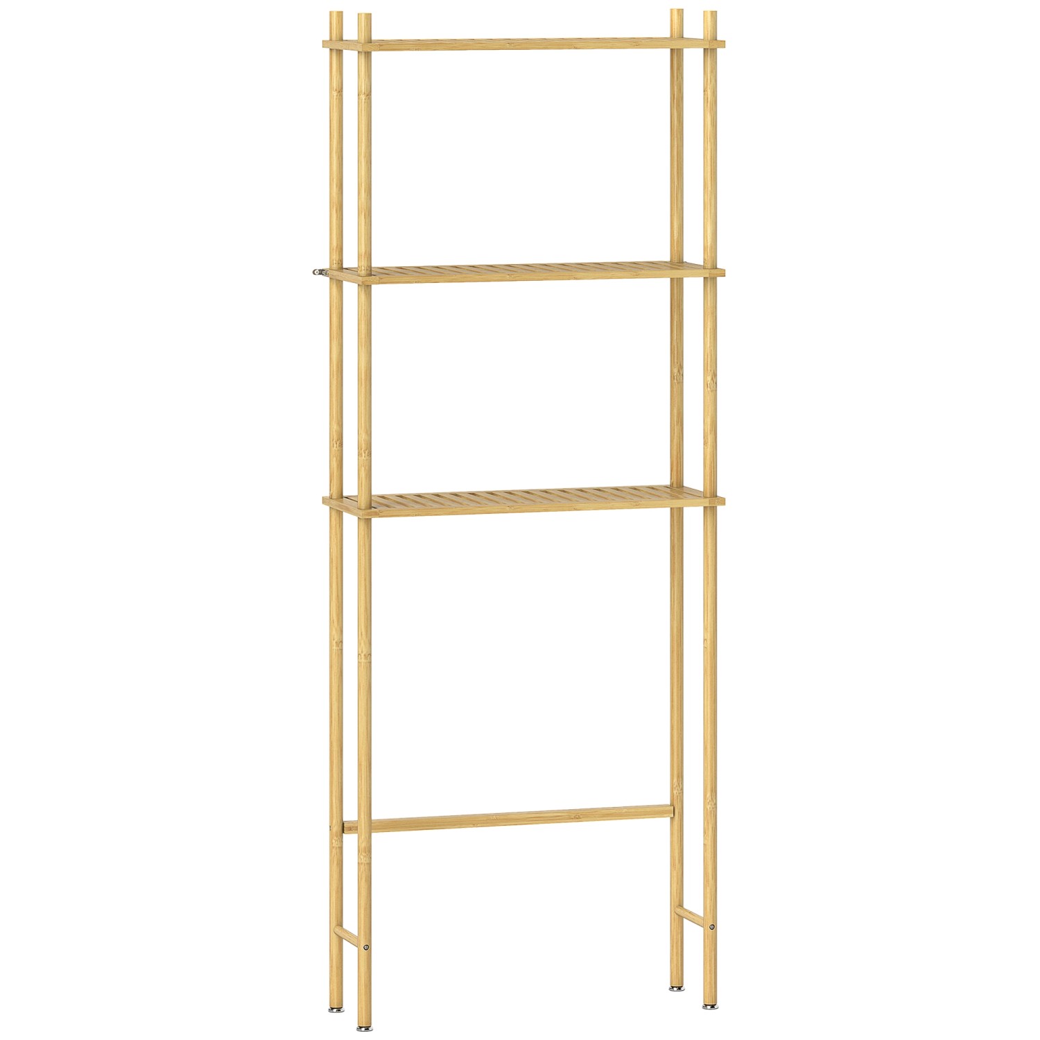 HOMCOM Toilettenregal Bambus 69L x 25,5B x 181H cm Naturholz günstig online kaufen