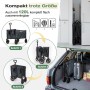 Sekey Bollerwagen faltbar, 120L, grau, in verschiedenen Faltstadien für Transport und Lagerung.