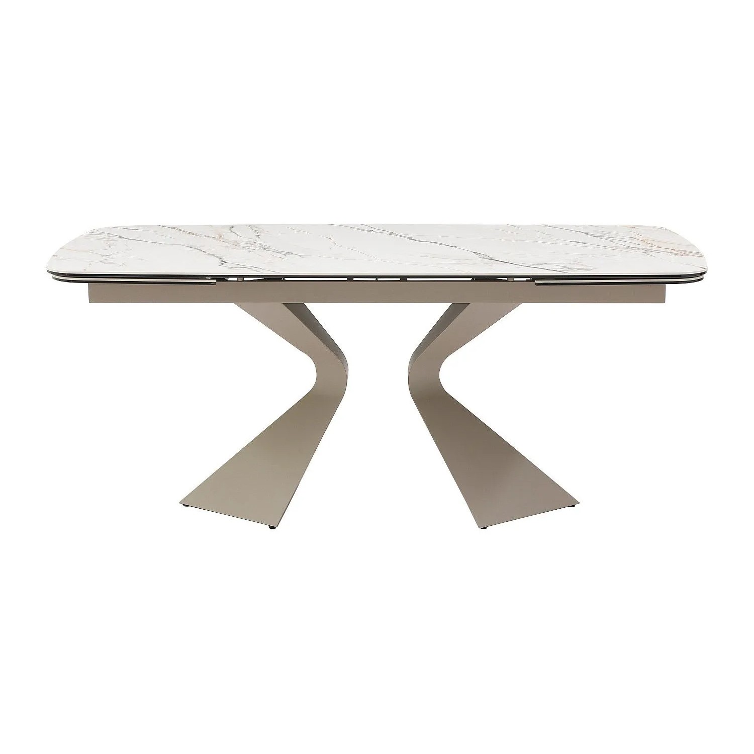 Vente-unique Esstisch Kajari Taupe  Weiß 220 cm  260 cm  180 cm