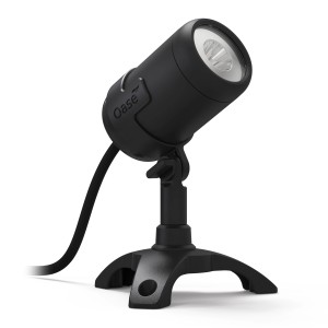 Oase LunAqua Connect M Solo Teichbeleuchtung mit 10 m Kabel, weiße Unterwasserleuchte.