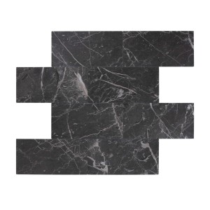 Selbstklebende Dalsys Fliesen in Marmoroptik Anthrazit, 11 Stück für 1m² Wandverkleidung.