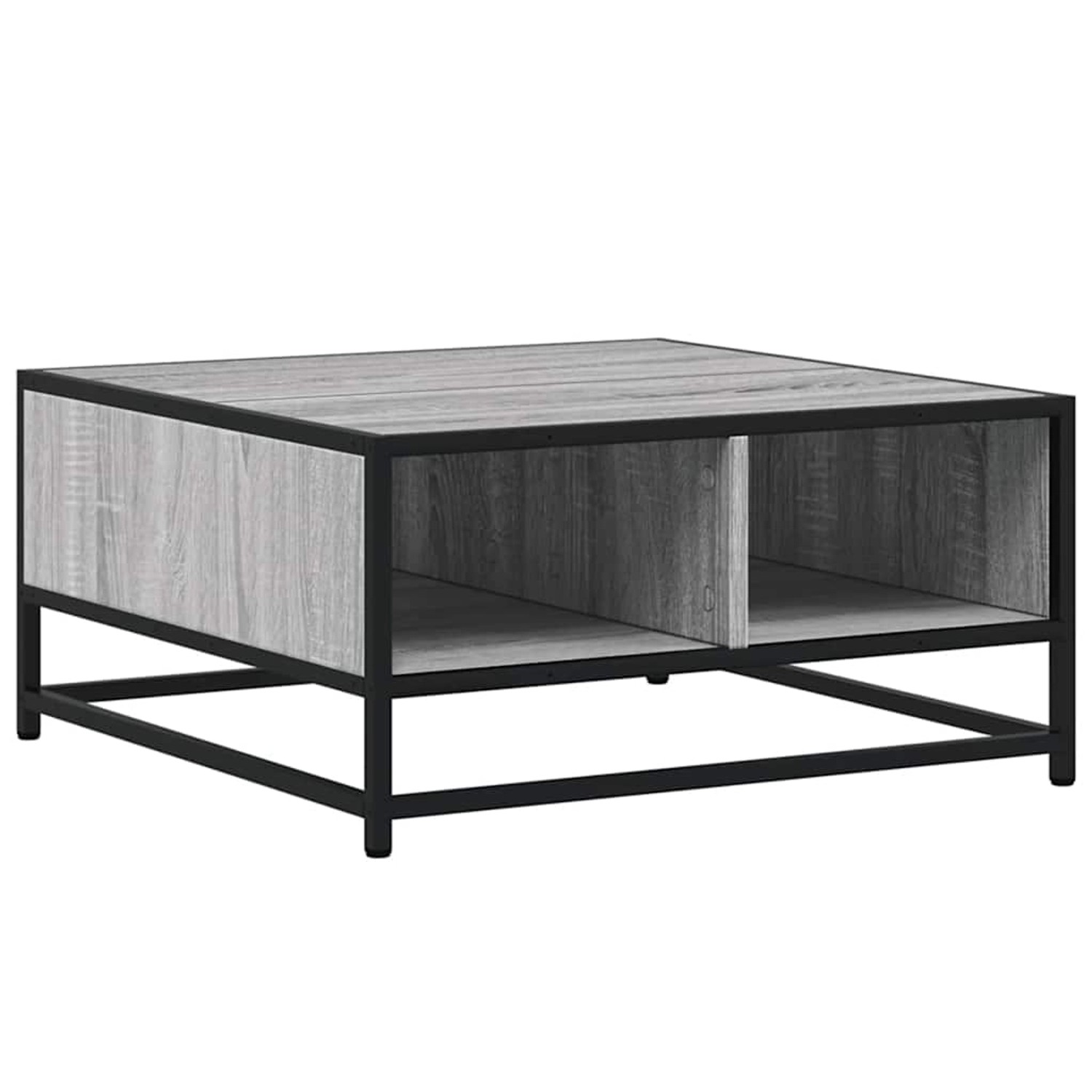 vidaXL Couchtisch Grau Sonoma 60,5x60,5x30 cm Holzwerkstoff und Metall 848767