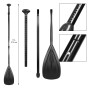 Schwarzes, dreiteiliges Alu-Paddel für ECD Germany Stand Up Paddle Board, verstellbar von 173-210 cm.