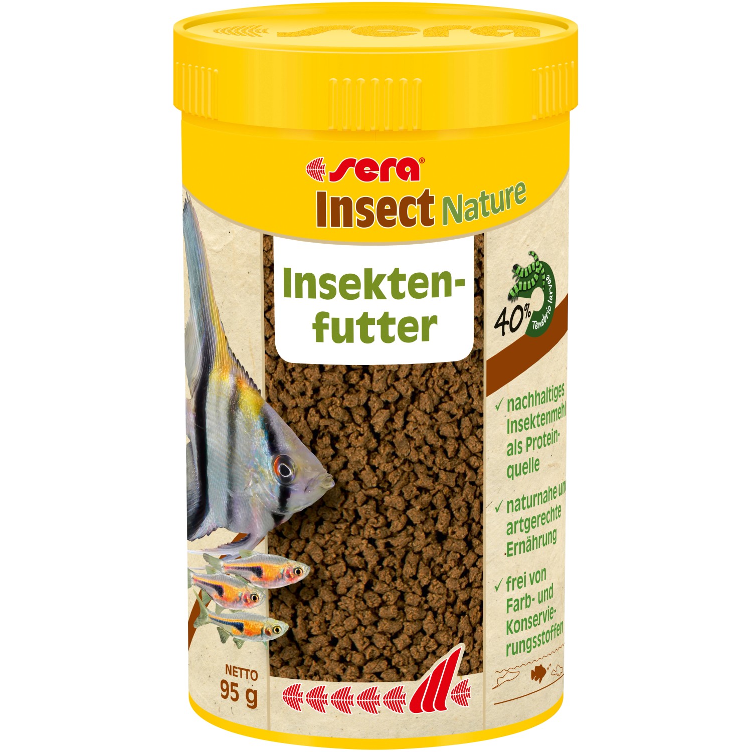 Sera Insektenmehl Insect Nature 1,5 mm 250 ml D