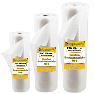 Aquagart Gartenfolie, 9m x 6m, als Gewächshausfolie oder Frühbeetfolie auf Rollen.