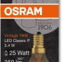 Osram LED-Leuchtmittel E14 Tropfenform, 3,4W, warmweiß, dimmbar.