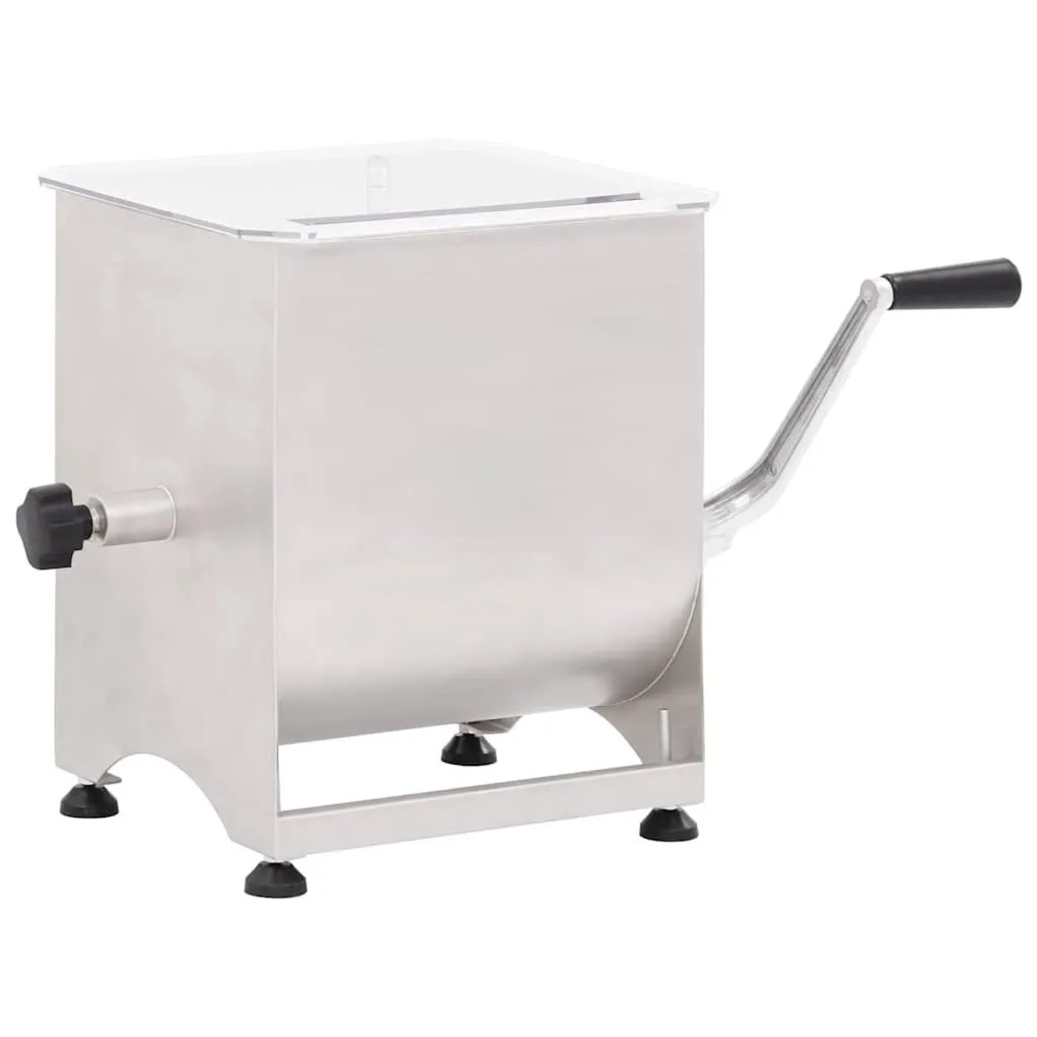 vidaXL Fleischmischer mit Getriebe Silbern Edelstahl 50960