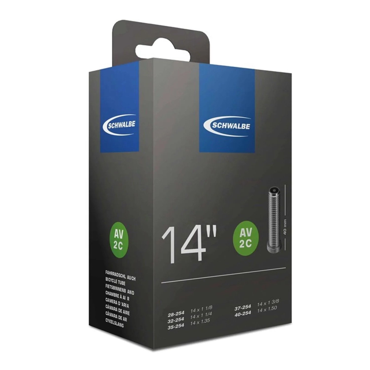 Schwalbe Schlauch AV 2C 14 Zoll30/40-254 IB AGV 40mm