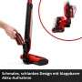 Einhell Akku-Hartbodenreiniger Cleanexxo mit eingesetztem Akku und rotierender Bürste.