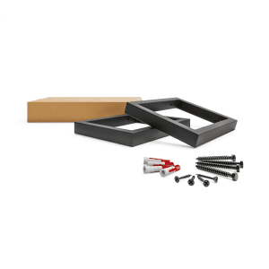 HEVVA Waschtischhalterung RHEIN 20 cm Hoch 40 cm Tief 2er Set Schwarz