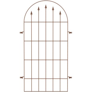 Unbeschichtetes Eleo Rankgitter Edera, 210x108 cm, für Pavillons, mit dekorativen Spitzen.