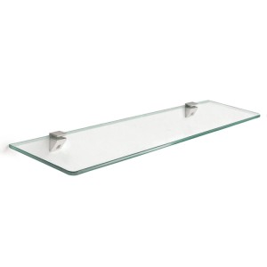 Tulup Glasregal Bad Badablage aus Glas 80x13 cm Glasablage für Bad Transparent Glasregal zur Wandmontage