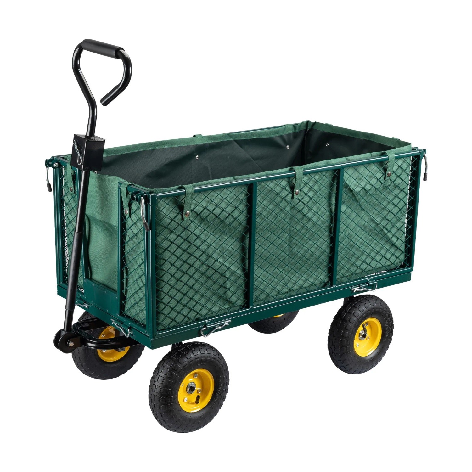 Wiltec Transportwagen 550Kg Metallgitter Plane Abnehmbar Gartenwagen Bollerwagen