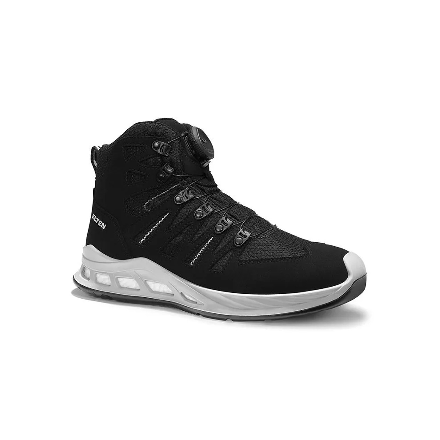 ELTEN Sicherheitsstiefel MADDOX XXR BOA BLACK GREY Mid ESD S3S Größe 41